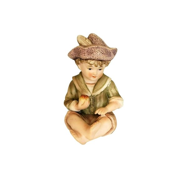 Vintage Porcelain Andrea by Sadek Made in Japan Boy Porcelain Figurine - Picture 1 of 6